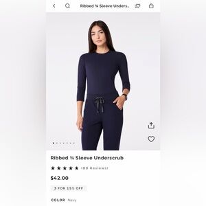 Figs Small Ribbed Underscrub